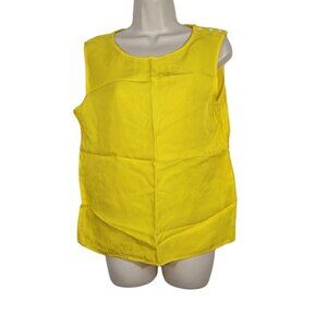 Banana Republic Yellow Sleeveless Tank Top Women Size M Career Shell Work Preppy